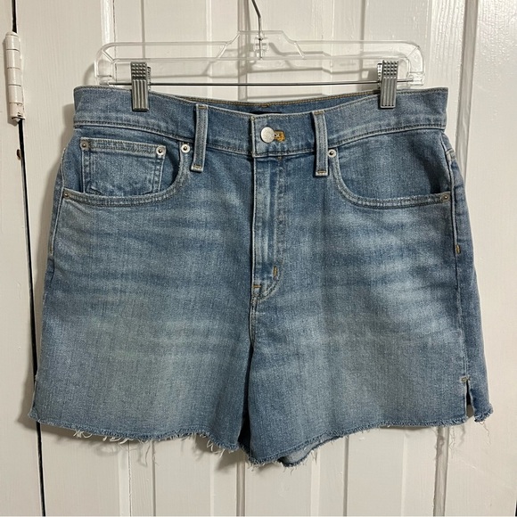 J. Crew Factory High Rise Denim Shorts Harbor Wash Light Size 28 U - Picture 2 of 8